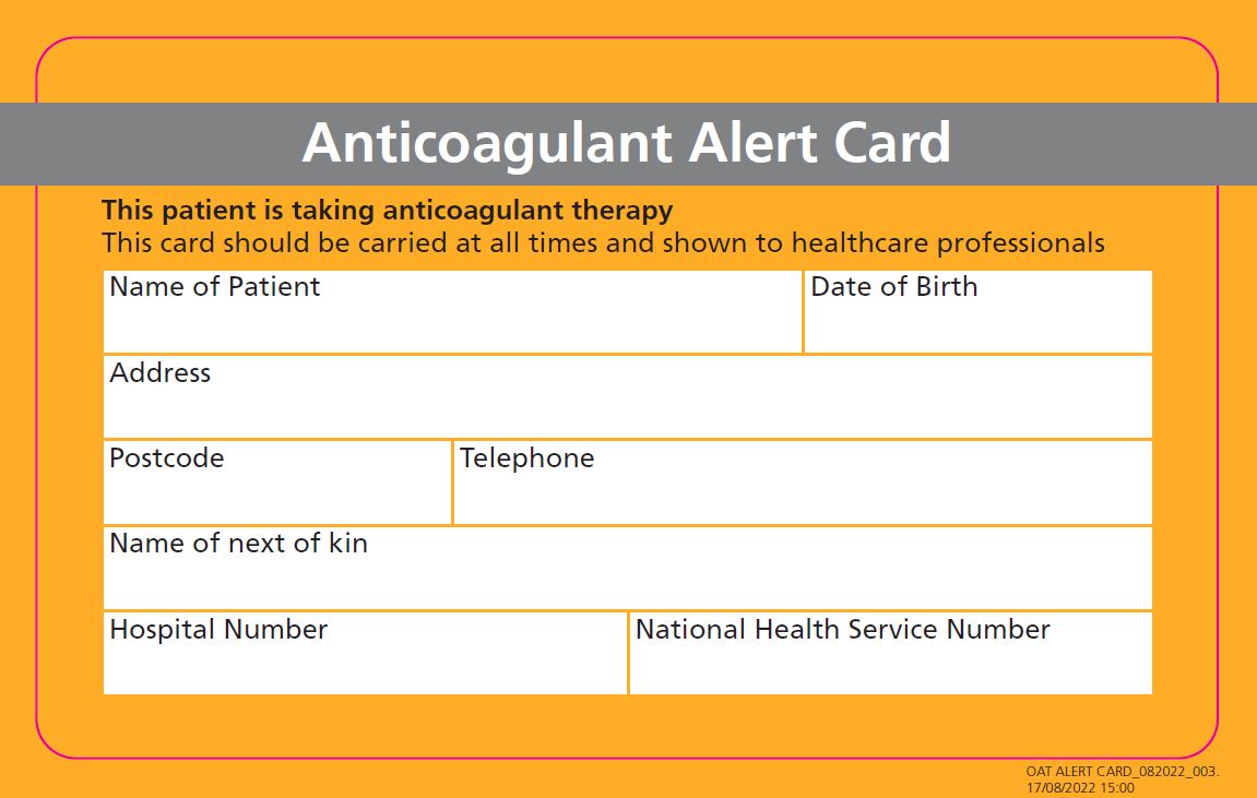 OAT alert card