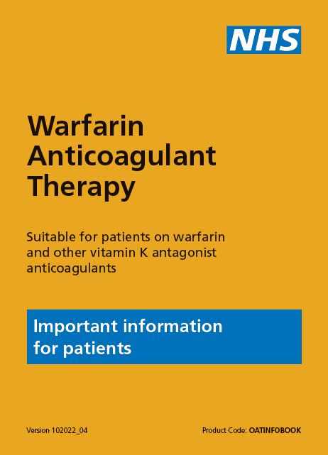 Warfarin info book
